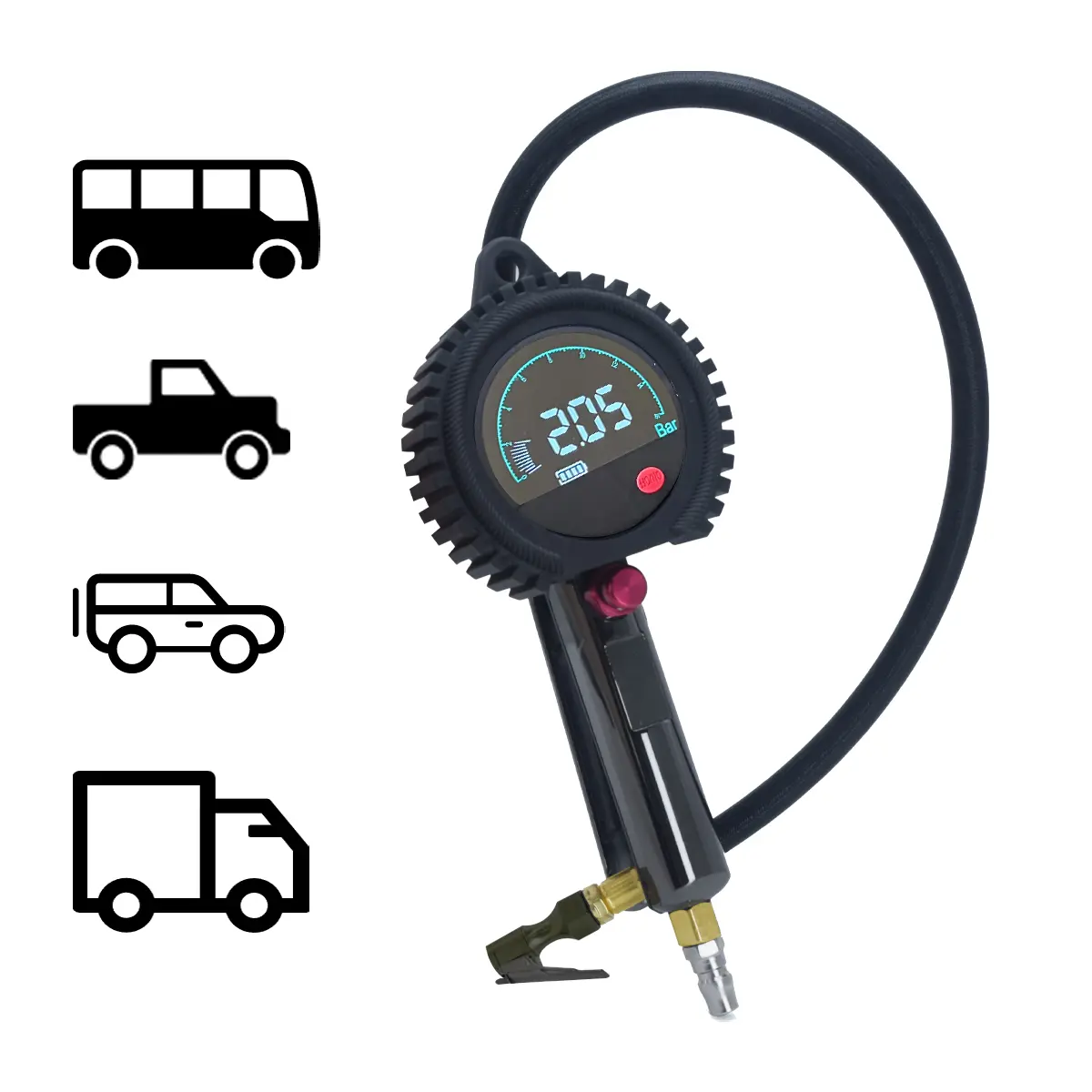 rechargeable Large display digital tire pressure gauge