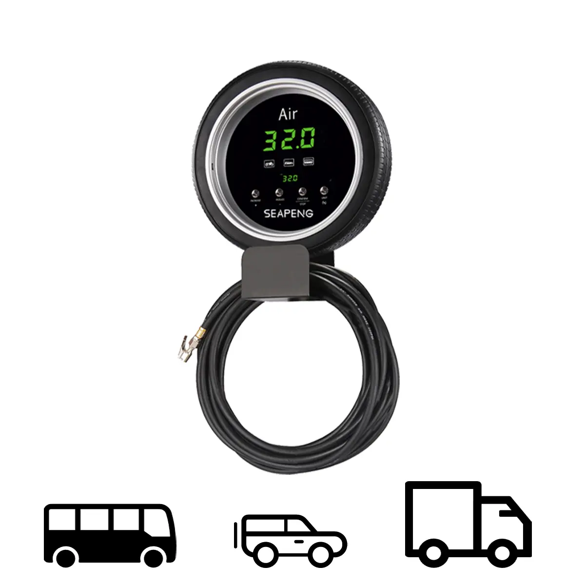 SEAPENG Professional Tire Inflator: Auto Inflate/Deflate for All Vehicles