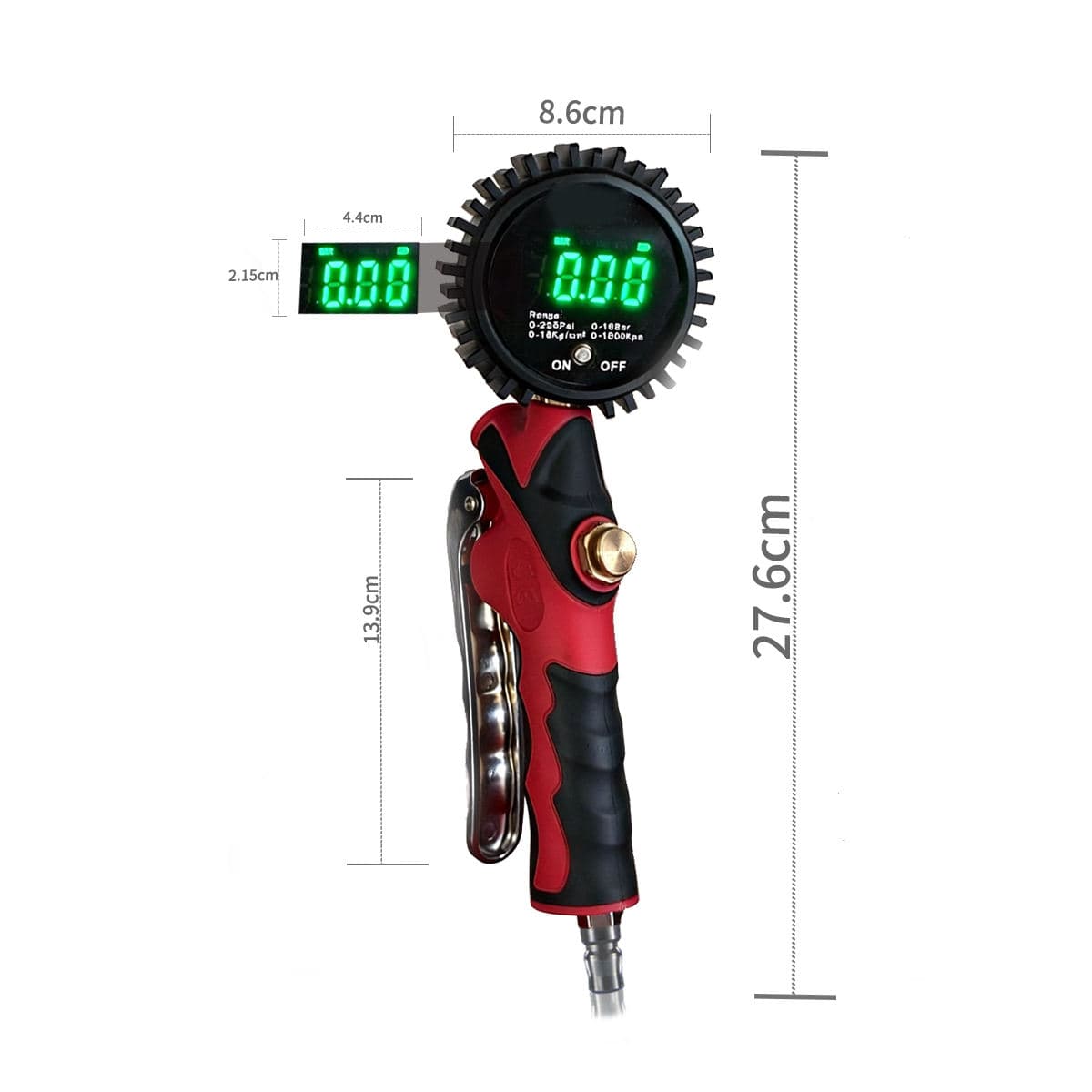 SEAPENG TB-802 ErgoSmart Tire Inflator Advanced Auto-Inflation Technology LED Display Double Cylinder Design Comfortable Grip for Motorcycles