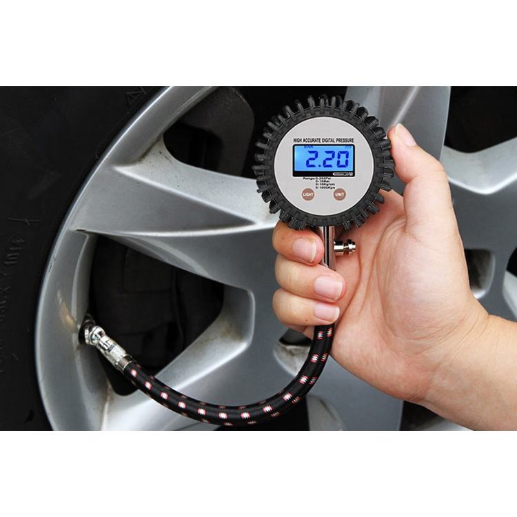 SEAPENG DP-T02 Pressure Measuring Instruments Portable Car Air Compressor Double Cylinder Tire Pressure Monitor LCD Digital Display CE