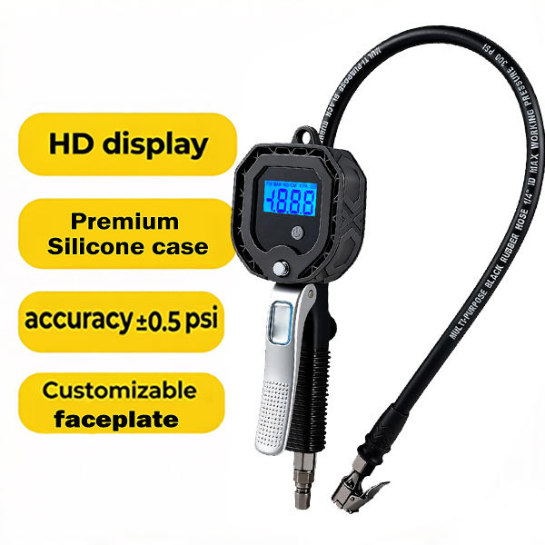 SEAPENG BW-002 Intelligent Digital Tire Inflator Tire Pressure Monitor High-Precision Monitoring 5-230PSI Range 2.5% Accuracy for