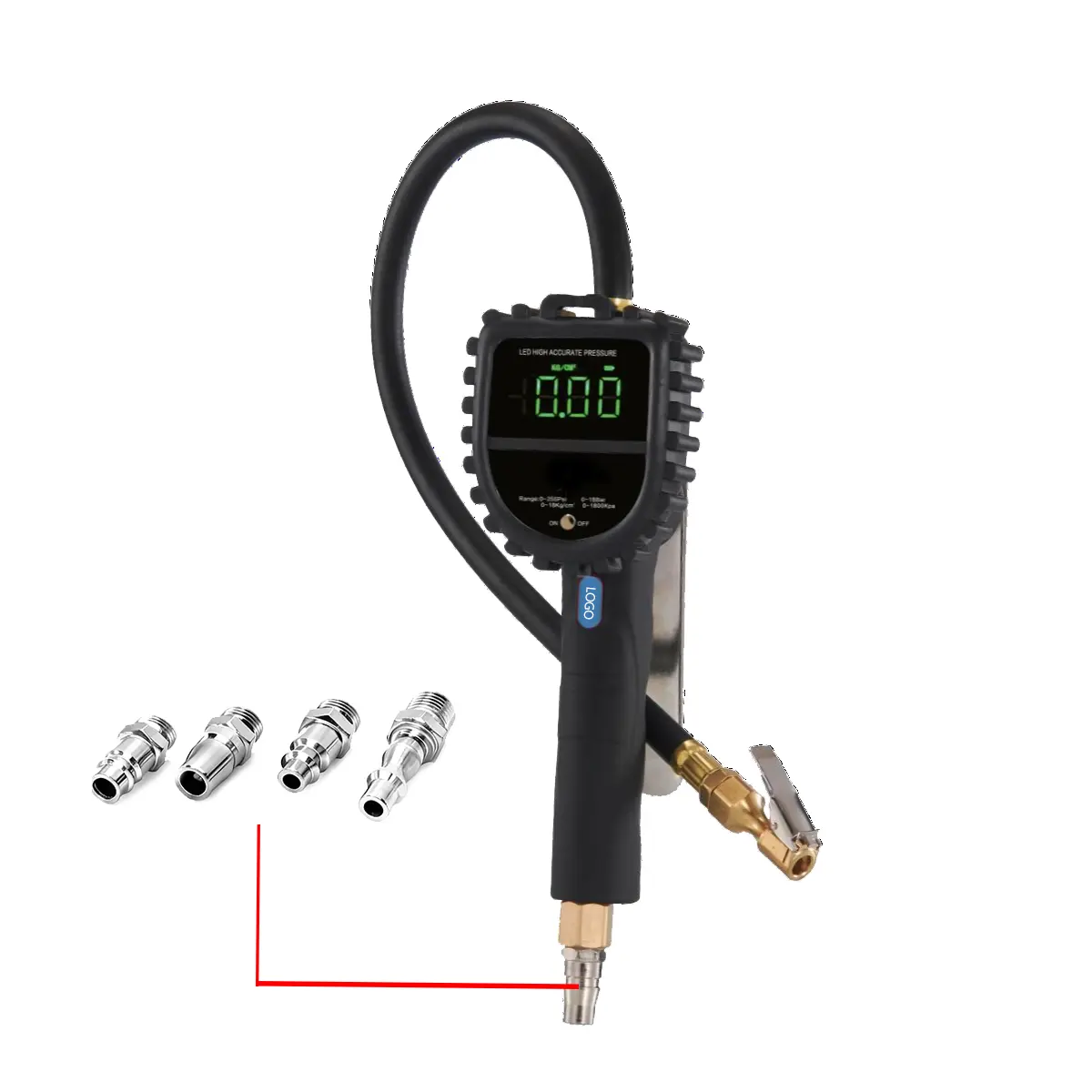Led digital tire pressure gauge
