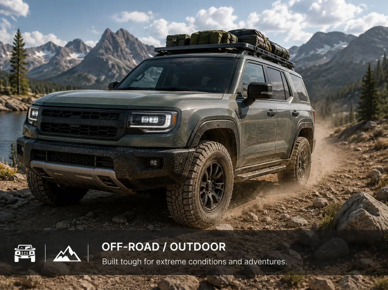 Off-road vehicle tire pressure tools outdoors