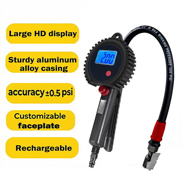 SEAPENG BW-L03C High-Power Rechargeable Digital Air Gun Real-Time Tire Pressure Monitoring Smart Type-C Charging Pressure Gauge Quality