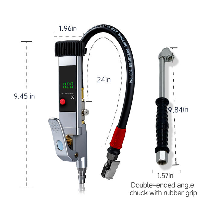 SEAPENG DP-708E Wireless Digital Tire Pressure Monitor 5-230psi Range Backlit Display Vehicle Memory Portable LED Tire Gauge