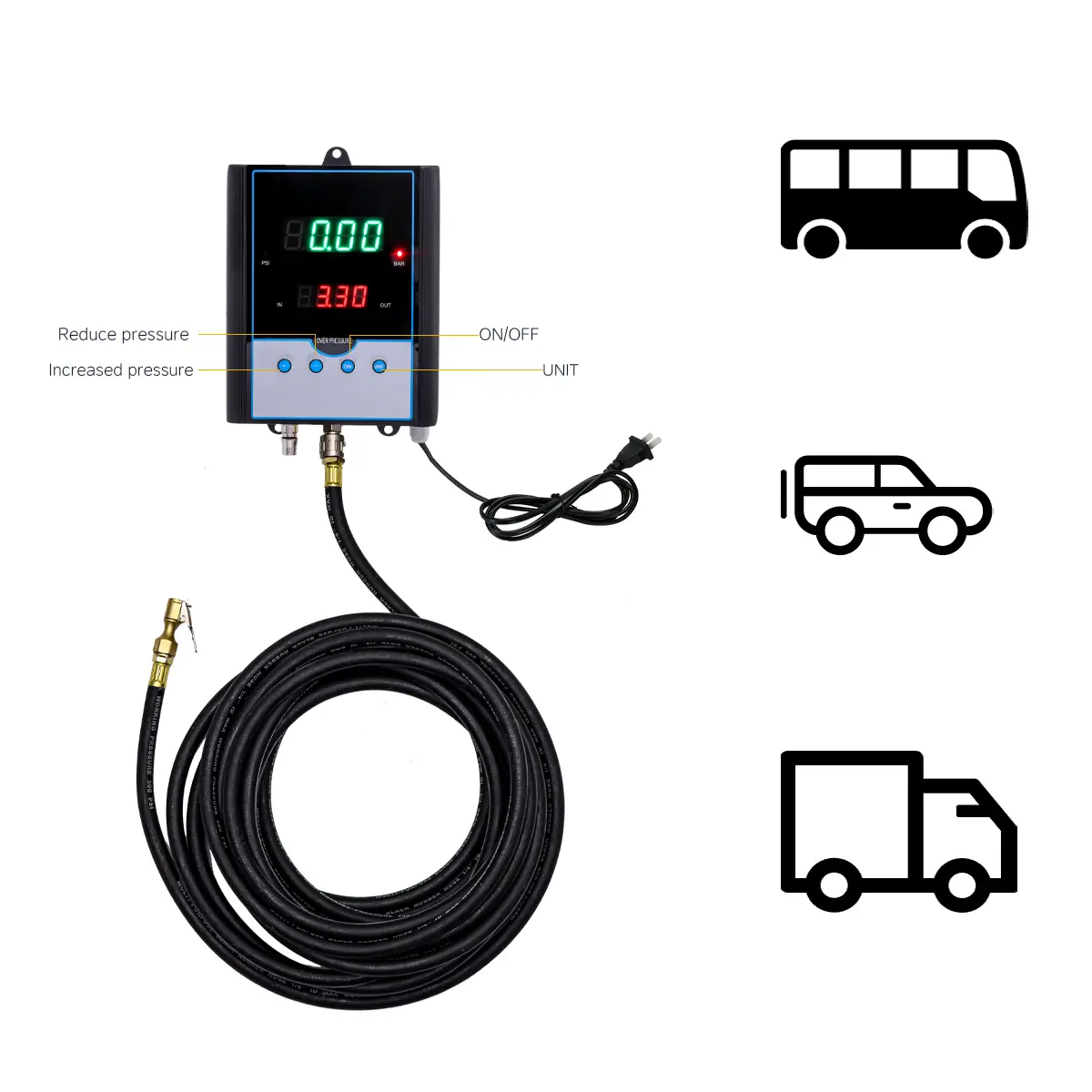 SEAPENG Automatic inflator with LED screen