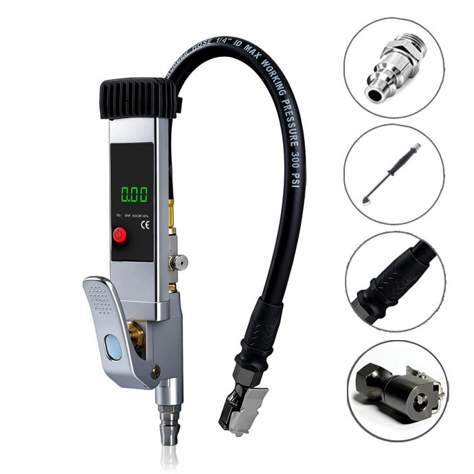 SEAPENG DP-708E Wireless Digital Tire Pressure Monitor 5-230psi Range Backlit Display Vehicle Memory Portable LED Tire Gauge