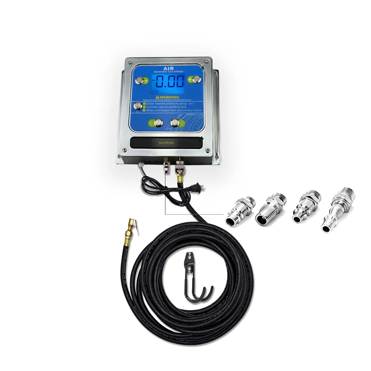 Wall mounted aluminum tire inflator