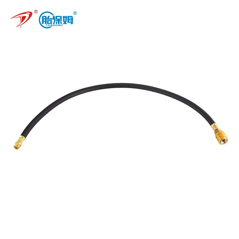 SEAPENG 520mm Soft Flexible High Pressure Tire Inflation Hose with Lock-On Air Chuck Clamp Hand Tool Rubber Silicone